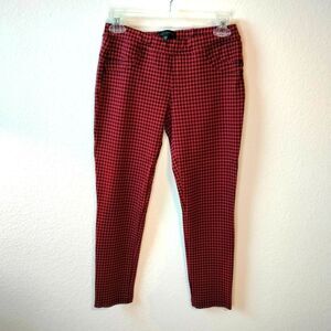 Red Sanctuary Runway Plaid Stretch Waist Pant Leggings Sz S